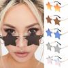 Women & Men Street Shot Party Star Shape Sunglasses Pentagram Sunglasses Rimless Sun Glasses
