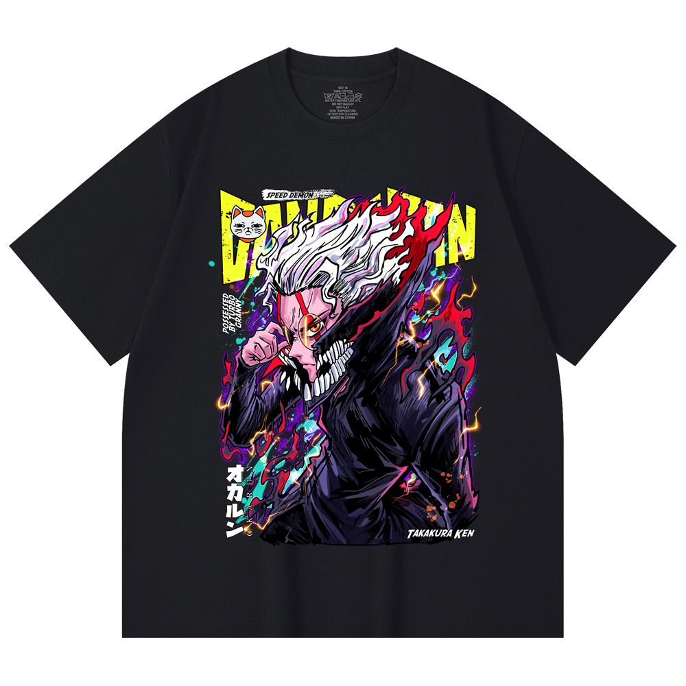 230 Gsm 100% Cotton Dandadan V24 Okarun Print Unisex Heavy Cotton T Shirt