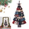 Vintage Style Seasonal Door Hanger Christmas Handmade Hanging Kit, Patchwork Tree Decoration DIY Sewing Holiday Home Interior Embellishment
