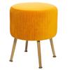 Solaro Atmosphera Pleated Velvet Stool - Ochre