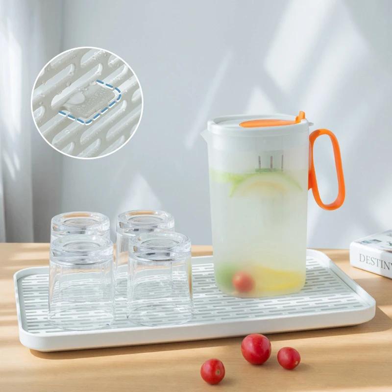 Двухслойный пластиковый поддон для слива Parlor, многоцелевой поднос для чая, кофе, фруктов, прямоугольный поднос для хранения кухонной посуды