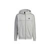adidas Свободный худи на молнии с принтом букв, повседневная длинная кофта, унисекс, серый IA9437