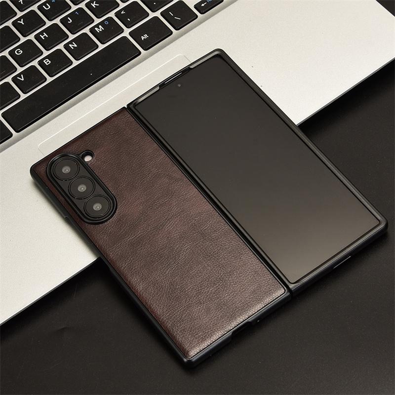 For Samsung Galaxy Z Fold6 5g Phone Case Lychee Phone Case Bumper Rear Shock Case Galaxy Z Fold5 4 3 2folding Case