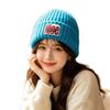 Letter Embroidery Knitted Woolen Hat Thickened Ear Protection Hat Fashion Skullies Cap  Winter