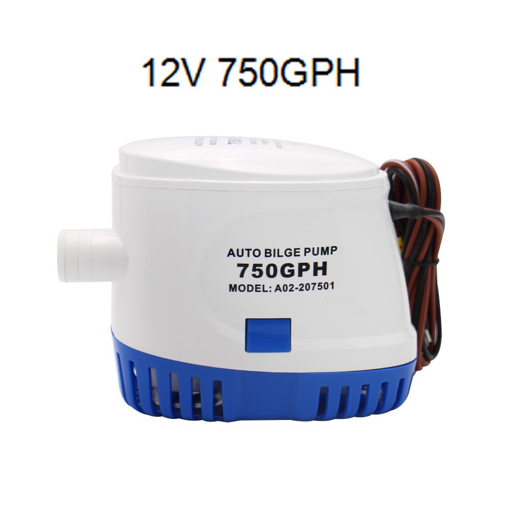 DC12V/24V Automatic bilge pump 600/750/1100GPH auto submersible boat water pump,electric pump for boats accessories marin