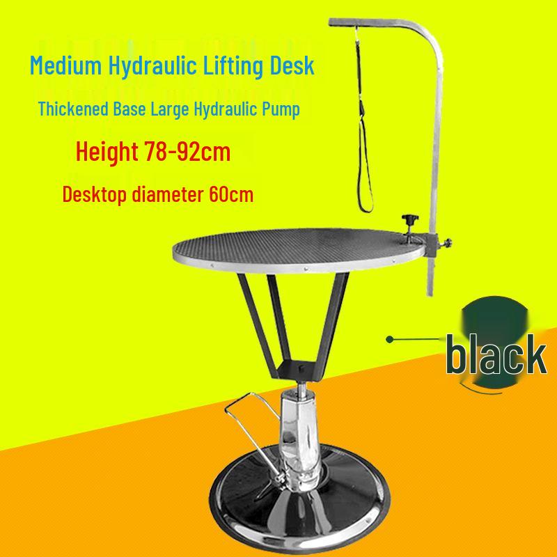 Round Pet Grooming Table for Dogs & Cats – Adjustable Lift & Fixed Support