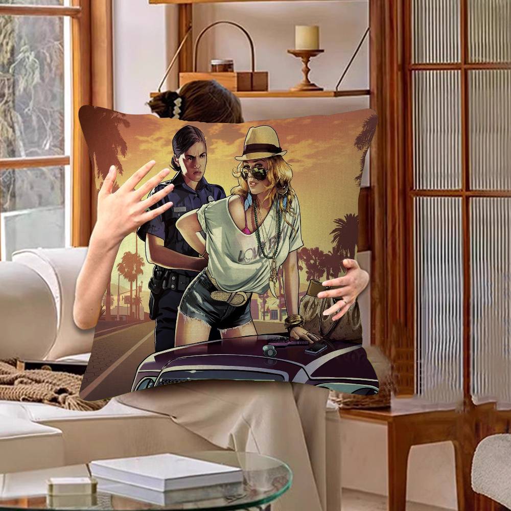 GTA 5 Наволочка Мультяшный Подарок Чехол на Подушку Спальня Дом Диван Стул Сиденье Декор Наволочка