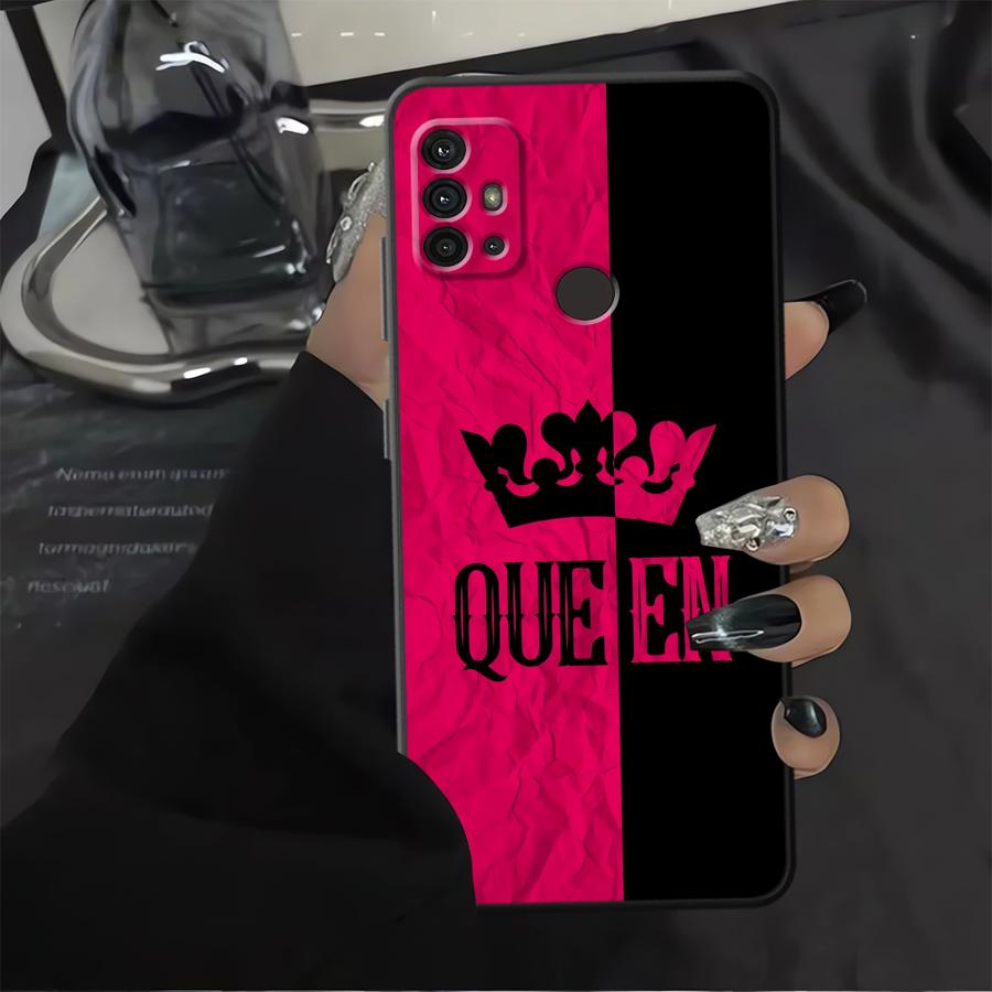 Чехол с буквами 'Crown' для Motorola Moto G52 G51 G73 G50 G71 Edge 20 Pro 30 Lite G53 G30 G60s G22 Edge40 G32