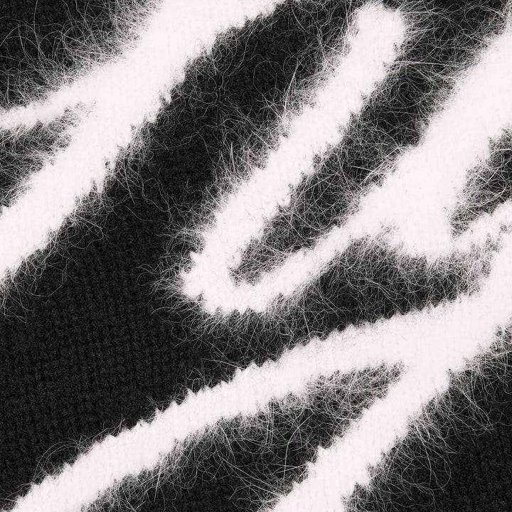 Supreme Свитер из ангоры, стиль "Script", черный