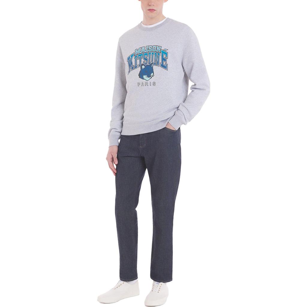 Maison Kitsune Logo Print Sweatshirt Men sweatshirt Gray LM00305KM0001-H120