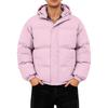 Men's Oversized Casual Down Jacket With Long Sleeves And Hood