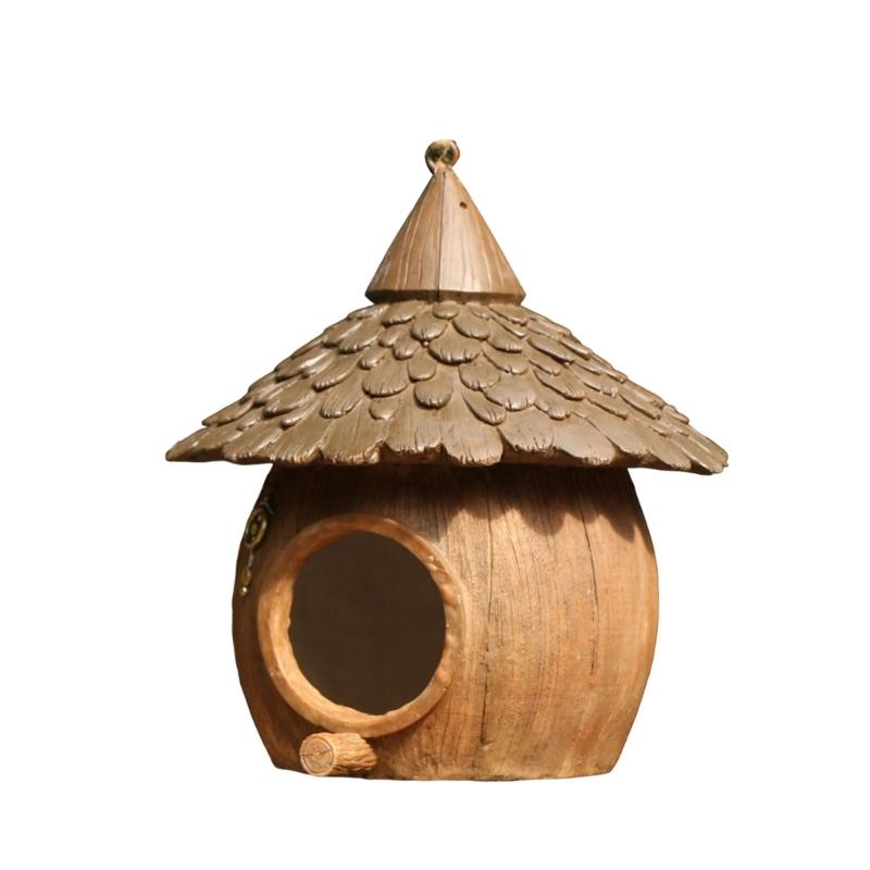 Bird Hut Nest Hanging House for Small Medium Bird Wild BirdhouseS Toy Nest Perches for Courtyards