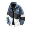 Мужская куртка из овечьей шерсти на зиму - Модель 3717 Стиль пэчворк с цветовыми блоками, трансграничный
