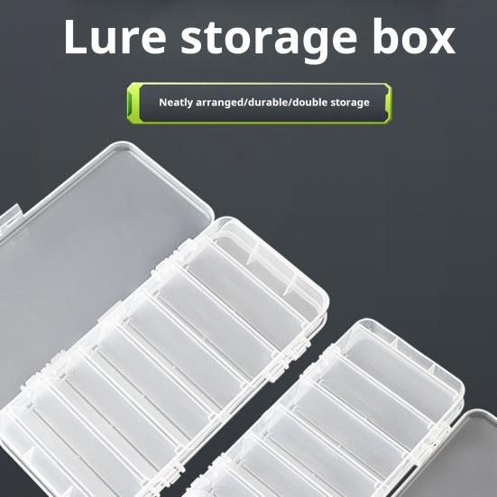 Двухсторонний ящик для рыболовных приманок, портативный, прозрачный, водонепроницаемый, прочный, искусственные, ручные, мягкие, рыболовные принадлежности, органайзер, кейс для хранения