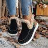 Fashion 2024 Hot Sale Women Shoes Sleeve Women's Boots Winter Round Toe Plush Fleece for Warmth Short Barrel Flat Large Size Snow Boots