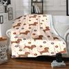 1pc Dachshund Donut Lightweight Flannel Blanket, Comfortable and Warm Blanket, for Office and Camping Sofa Bed109