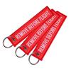 Remove Before Flight Woven Key Ring Special Luggage Tag Label Red Chain Keychain For Aviation Gifts OEM Keychain Fashion Jewelry