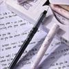 6Pcs Black Ink Straight Liquid Pen 0.5mm Black Ink Pens New Signature Pen  School/Office