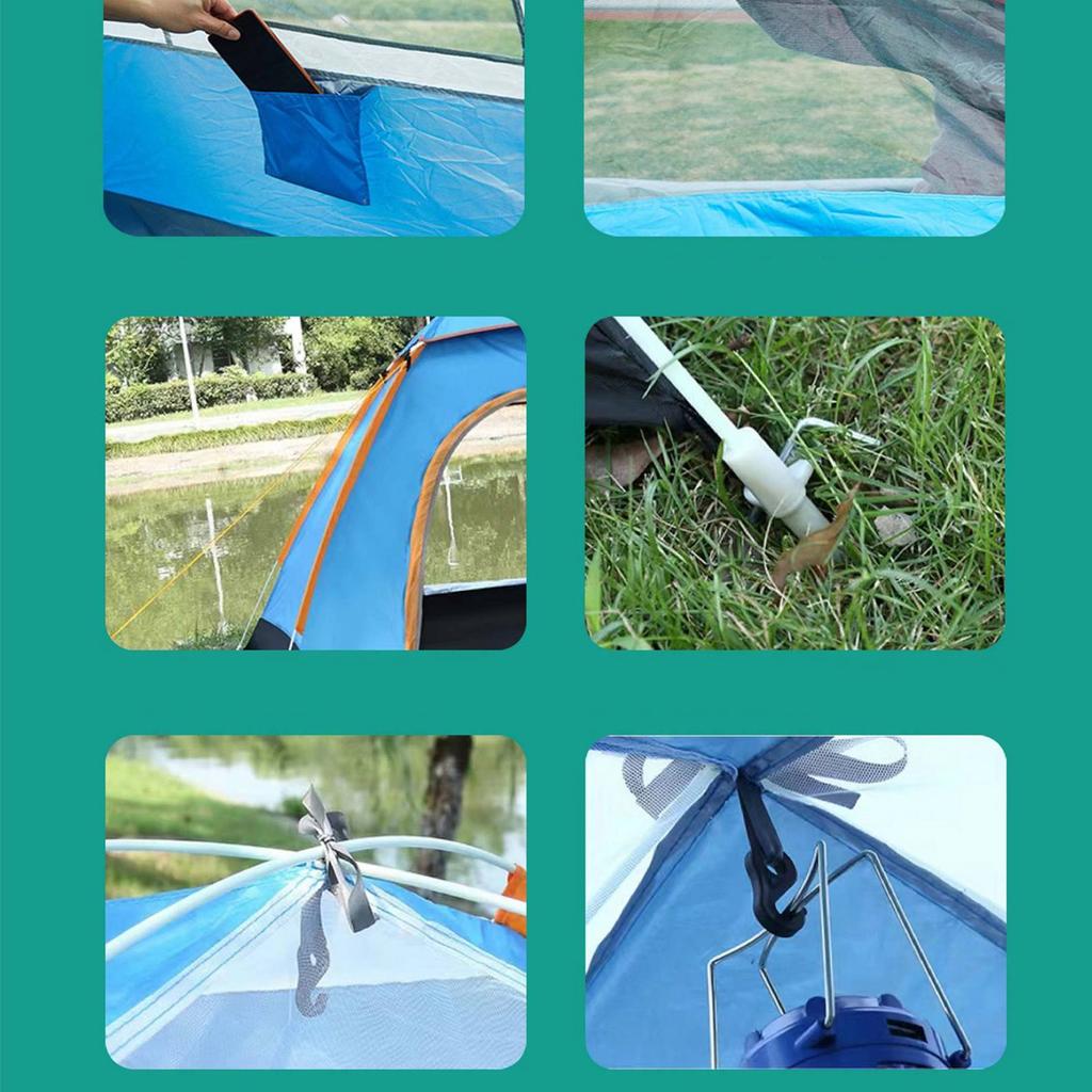 Outdoor 2‑3 People Camping Picnic Tent Quick Opening  Rainproof Automatic Tent with Sunroof for Hiking Camping Sleeping