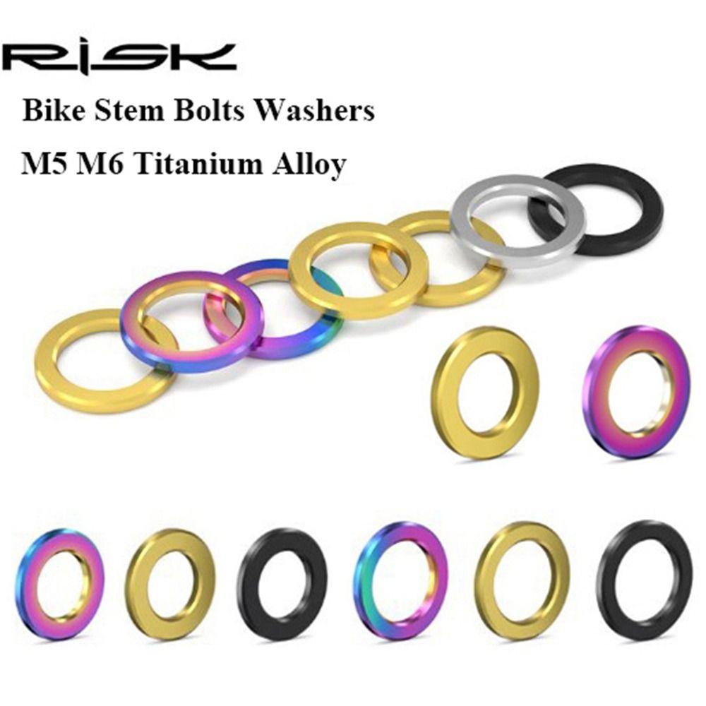 RISK Велосипедные болты шайбы M5 M6 MTB Дорожный велосипед Высококачественные детали Велоспорт на открытом воздухе