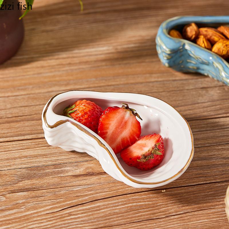 Керамическая тарелка для устриц в японском стиле, нестандартная тарелка для закусок, блюдо для суши, миска для сашими, молекулярная кухня, креативная посуда для отелей