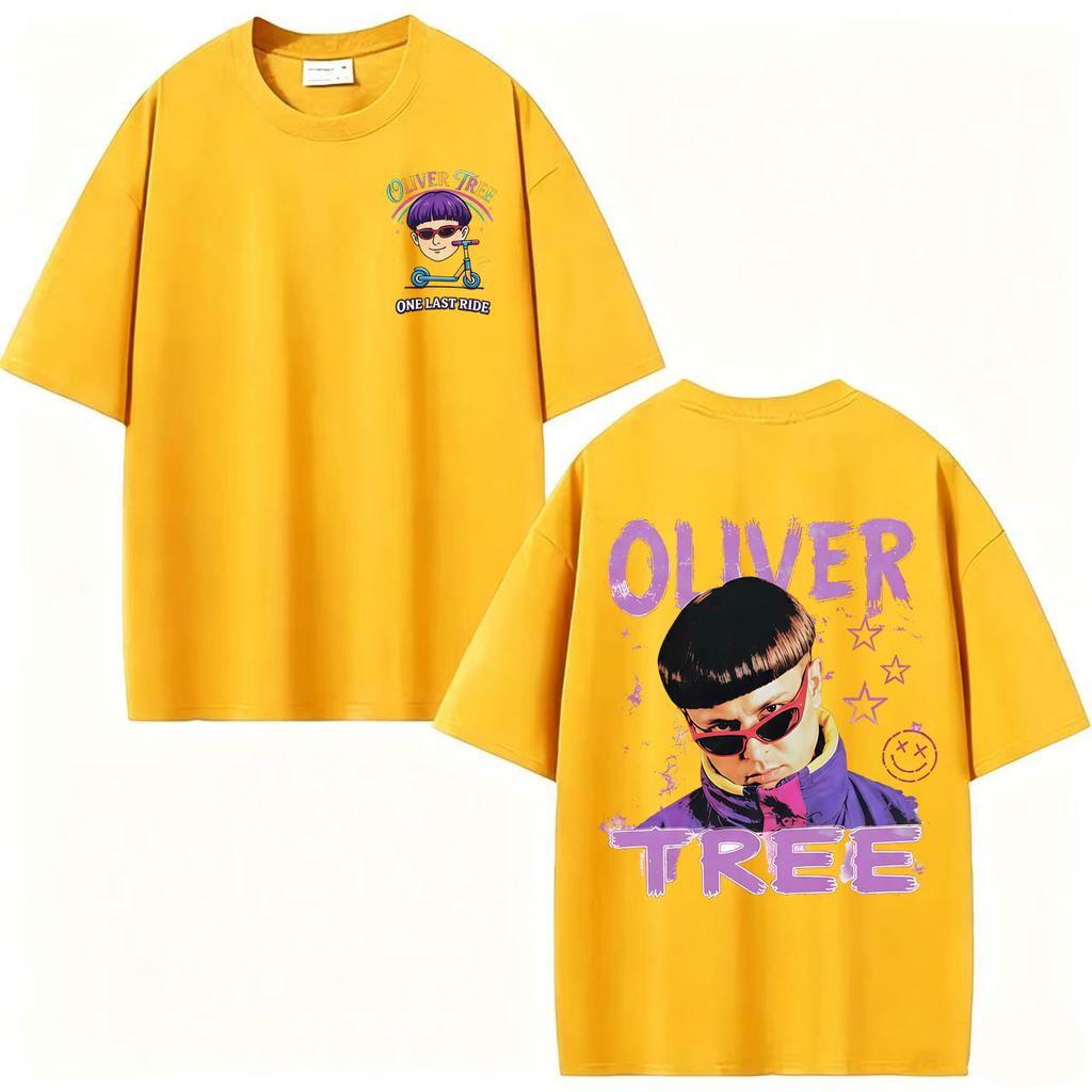 Oliver Tree One Last Ride Y2k Подарок для фаната Футболка Унисекс Одежда Мода Харадзюку Хип-Хоп Футболка Летние Топы 100% Хлопок Футболка