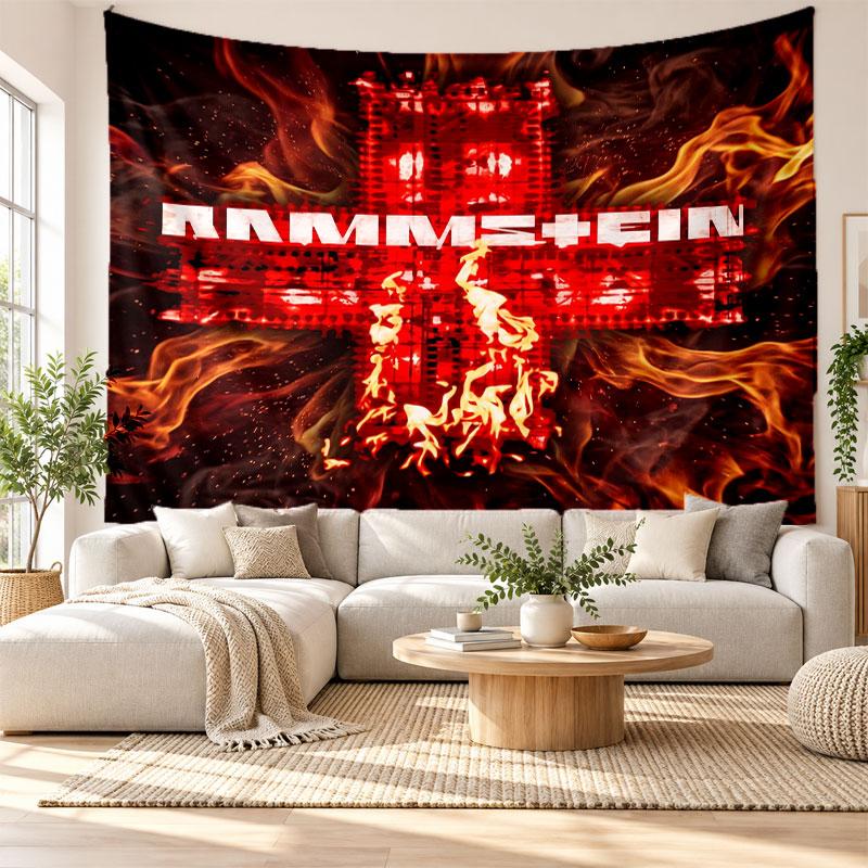 Гобелен Rammstein, Мягкая ткань для настенного подвешивания, Декоративный фон для спальни, Домашнее настенное искусство