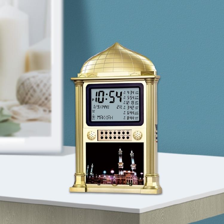 Digital Display Azan Calendar for Home Bedroom Decoration Prayer Snooze Wall Clock Desktop Alarm Clock HA-4002