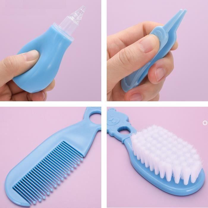 13 Pièces Trousse de Soin Bebe Naissance,Soin Bebe Accessoire pour les Voyages et la Maison Garcon Fille(bleu)