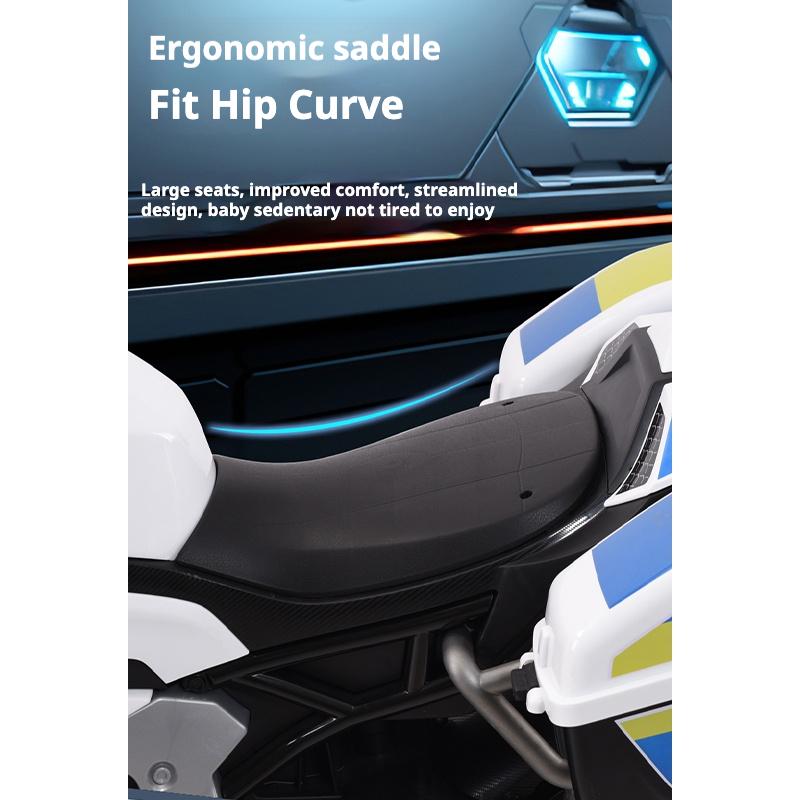 Детский электрический мотоцикл с двойным приводом, детский автомобиль с дистанционным управлением, Bluetooth, музыкальным светодиодным светом, функцией раннего образования для детей