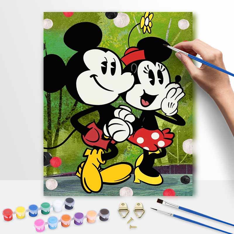 Disney Oil Painting Painting Art Hobby Cultivating Gifts Home Decoration Mickey Minnie Cute Love Fun Animation (126)
