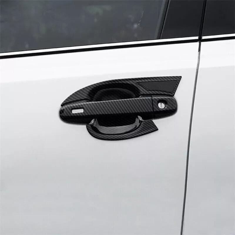 As Pictures Showing Carbon Fiber Door Handle Cover Carbon Fiber Material Dust Proof High-quality Texture Scratch Resistant