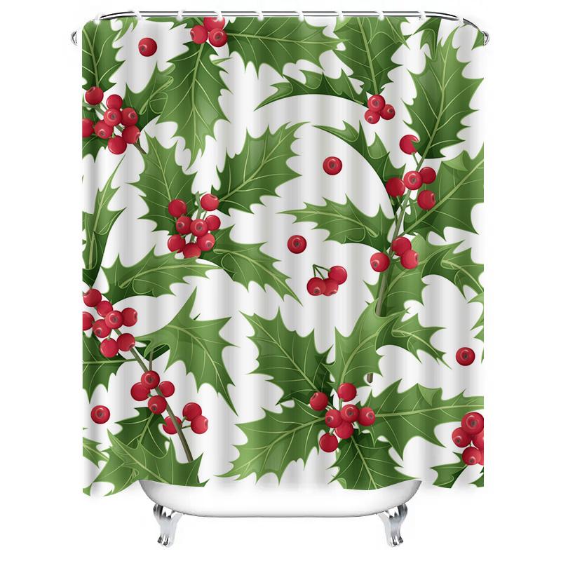 TU Botanical Shower Curtain Greenery Leaf Print Bathroom Decor Nature Theme Backdrop Farmhouse Style Waterproof Fabric Modern Ho