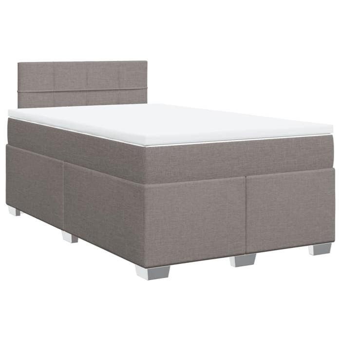 Maison Exclusive - Sommier à lattes de lit avec matelas taupe 120x190 cm tissu