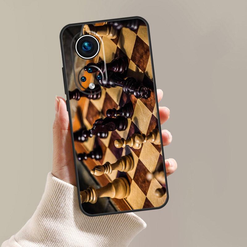 Шахматная доска Темная лошадка Чехол Для Honor Magic 5 6 7 8 Pro 200 400 Lite 50 70 90 Win RT X8c X8b X9a X9b X9c X9d Обложка