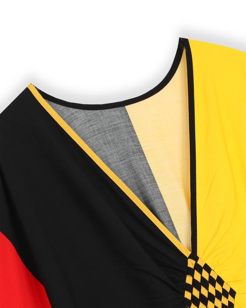 EDOLYNSA Плюс размер кафтан разноцветное летнее длинное пляжное платье женская домашняя одежда наряд купальный костюм накидка свободный кафтан