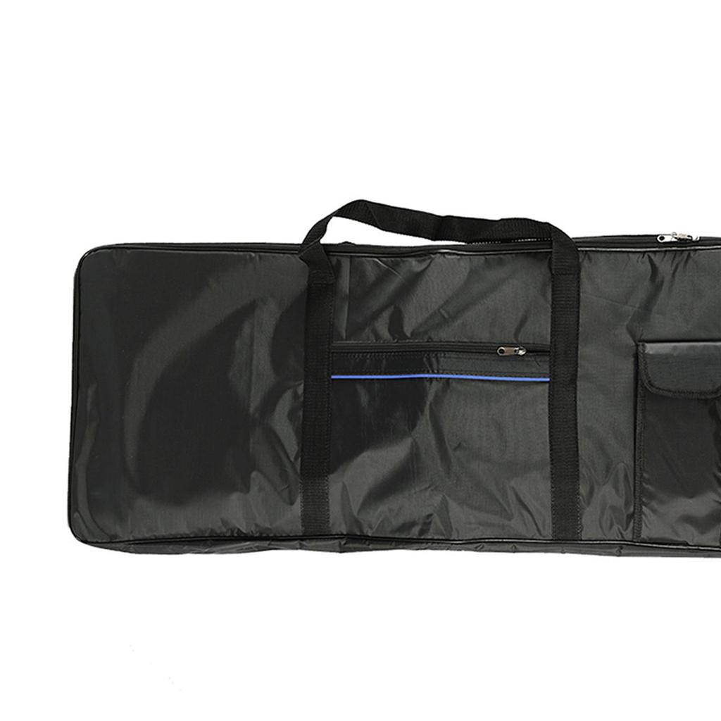 61 Keys Keyboard Case with 2 Pockets Thick Padded Waterproof Electric Gig Bag