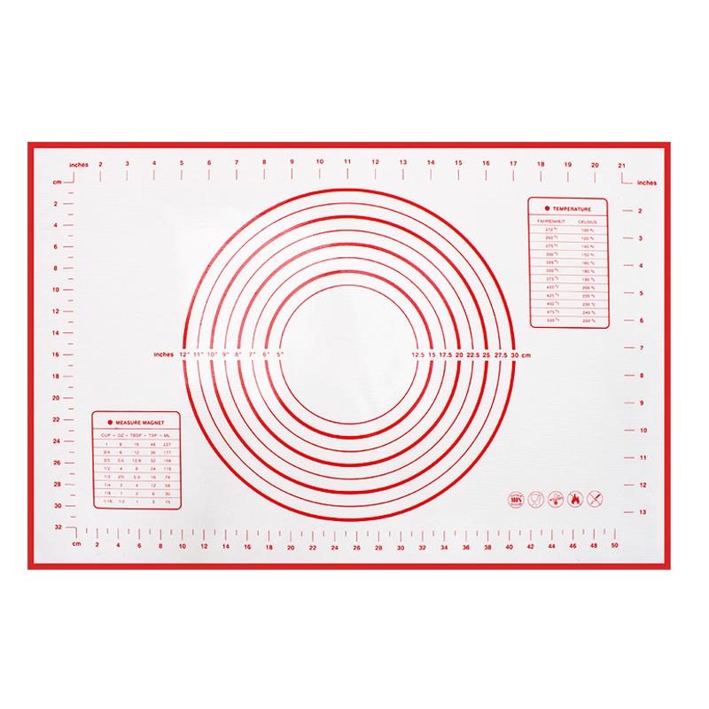 Силиконовый коврик для выпечки, большой коврик для выпечки, антипригарный коврик для замешивания и раскатывания теста, формочки для выпечки с мерками, формы для выпечки