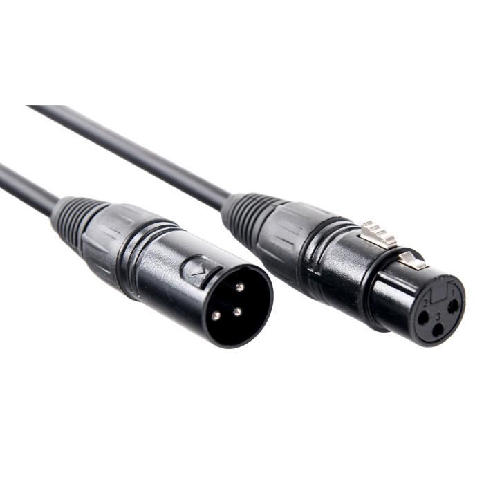 Câble de micro XLR - Pronomic - XFXM-20 - 20m - Professionnel - Noir