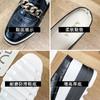 New Spring Flat Platform Oxford Shoes Woman Loafers Women Shoes Metal Buckle Slip On Thick High Heels Increased Casual Shoes