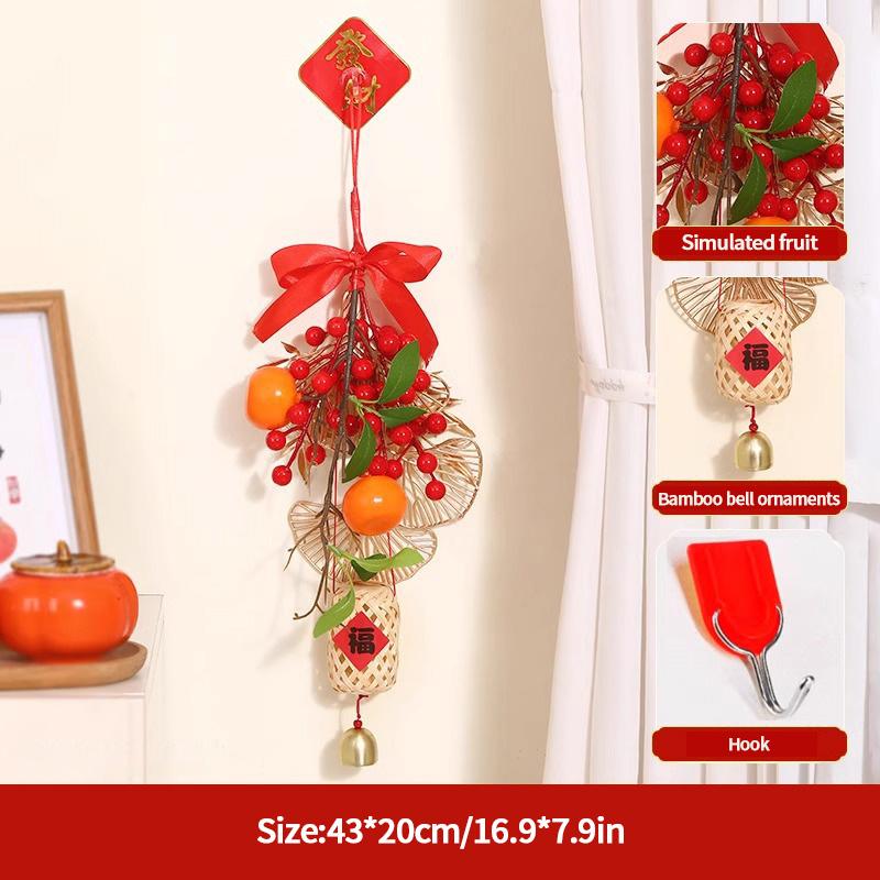 Chinese New Year Decorations 2026 Lucky Fortune Hanging Pendants Traditional Spring Festival Living Room Hanging Ornaments