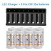 CR123A Batteries for Arlo Wireless Cameras Battery with 16340 16350 CR17345 CR123A CR123 Battery Charger