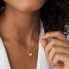 Изящное золотое колье-ожерелье с крошечной буквой-подвеской из фианитов Zircon, модная подвеска с буквой алфавита, ювелирное изделие, эффектный подарок