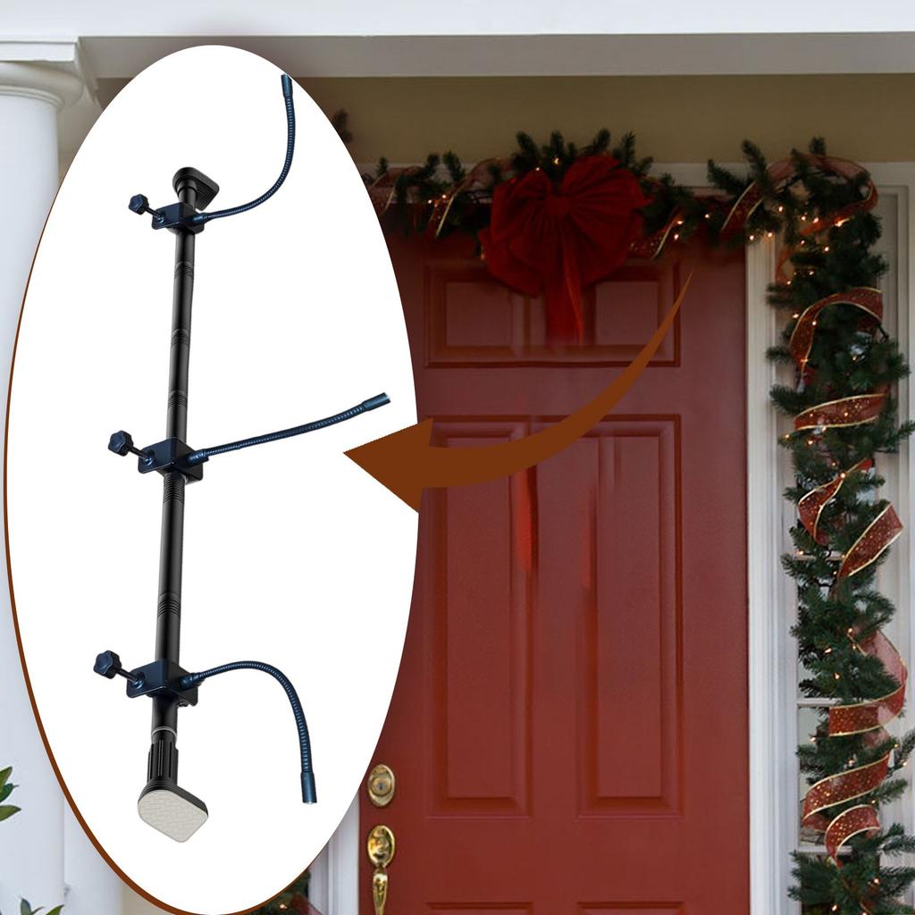 Garland Hanger For Front Double Door Width Doors | Heavy-Duty Christmas Decoration Holder For Wreaths, Lights, & Garland | No Screws, Drilling, G