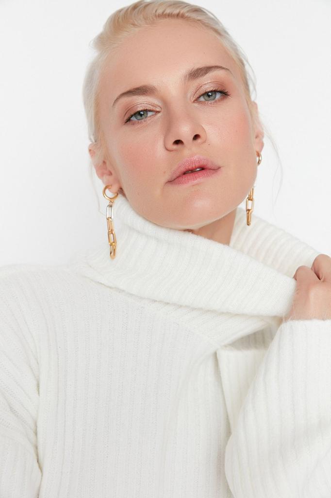 Женский модный стильный свитер, темно-синий широкий крой, мягкий текстурированный трикотажный свитер