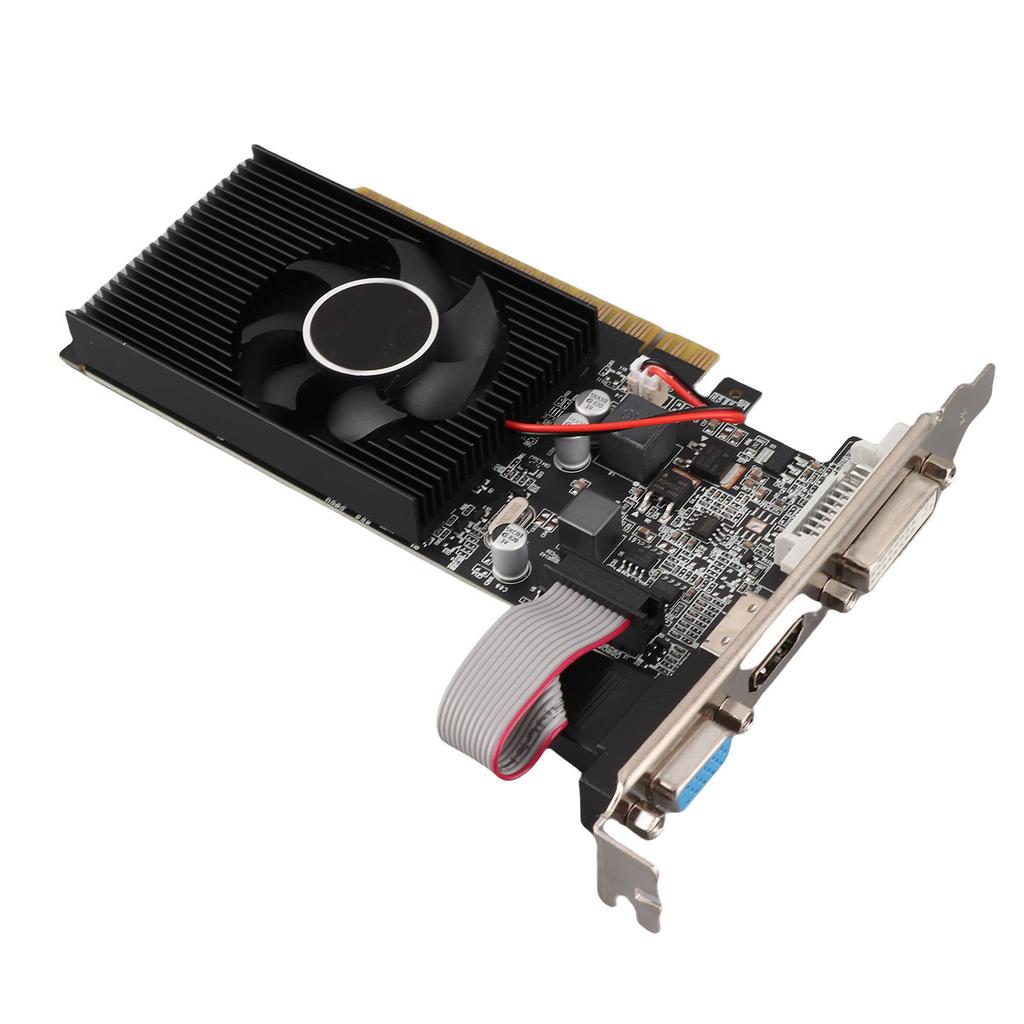 Графическая карта GT210 1 ГБ DDR3 с вентилятором, поддержка 64 бит, VGA, DVI, HD Multimedia Interface, DirectX10.1, Графическая карта для ПК