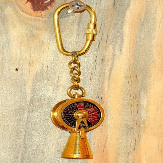 Латунный брелок-телеграф Блестящая отделка Из чистой латуни Сделано Размер 2 дюйма