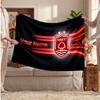 Nottingham Forest Personalized Fleece Blanket With Football Logo, Custom Name Text Soft Warm Home Throw Blanket