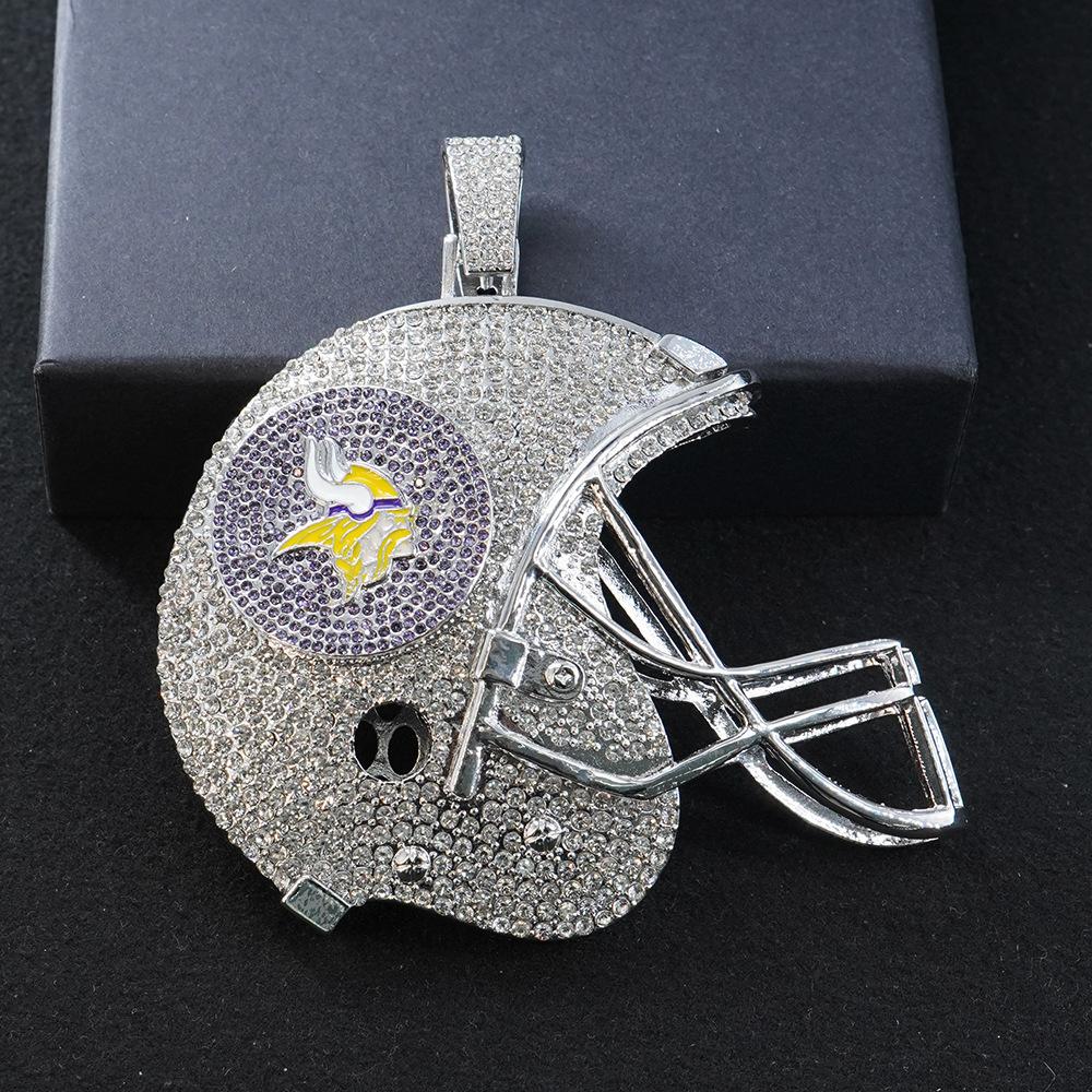 Футбольный Шлем Minnesota Vikings Подвеска-ожерелье из сплава