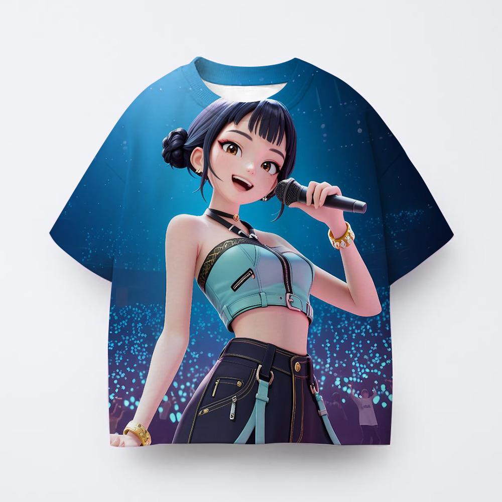 Kpop Witch Hunting GroupCute Cartoon Animal Printed Girls T Shirt Summer Birthday Party Kids Boys Short Sleeve T-shirts Children